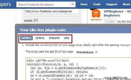 How to add the Facebook Like Box / Fan Box in WordPress