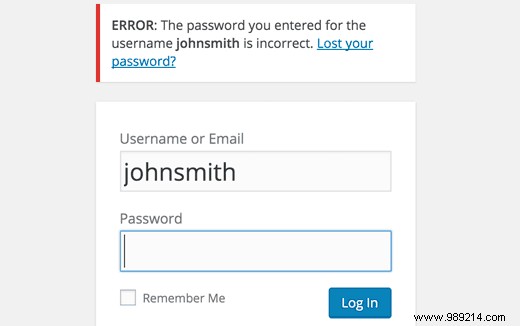 How to disable login suggestions in WordPress login error messages