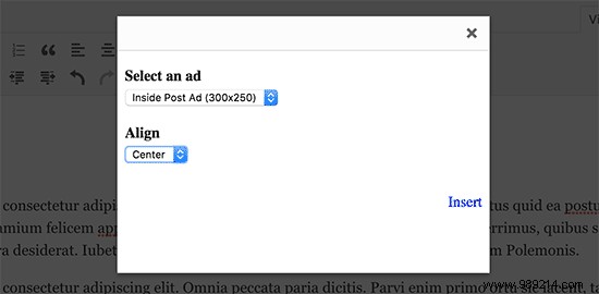 How to display ad units on specific posts in WordPress