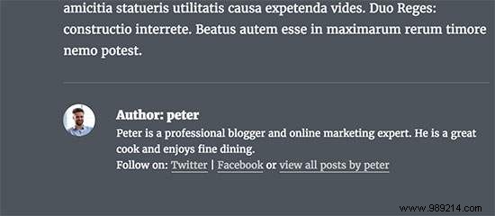 How to show the author s Twitter and Facebook on the profile page