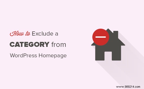 How to exclude a category from your WordPress home page