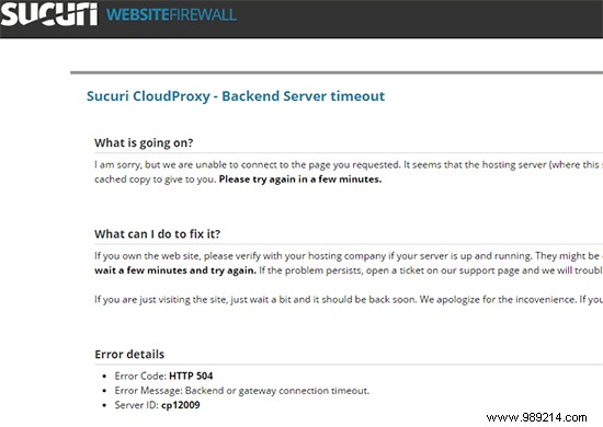 How to fix 504 Gateway Timeout error in WordPress