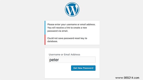 How to fix password reset key error in WordPress