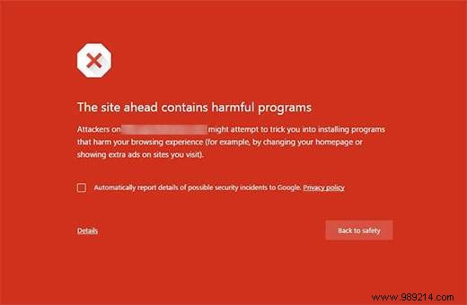 How to fix the error This site contains harmful programs in WordPress
