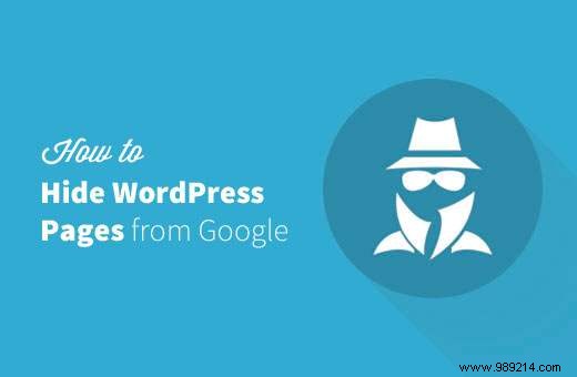 How to hide a WordPress page from Google