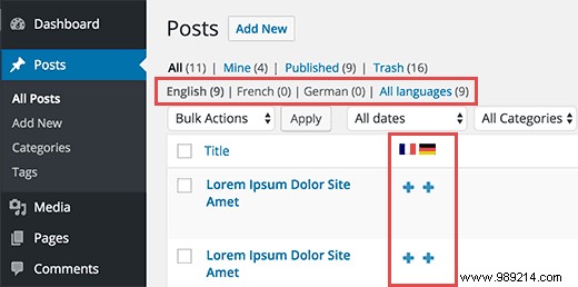 How to install WordPress in other languages