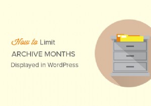 How to limit the number of months of archive displayed in WordPress