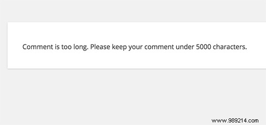 How to limit comment length in WordPress
