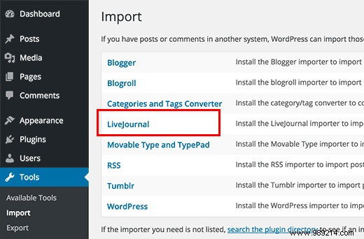 How to switch from LiveJournal to WordPress