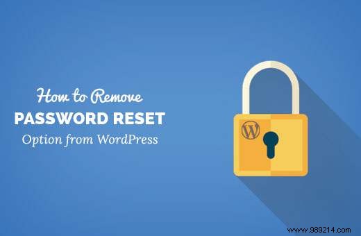 How to remove WordPress reset/change password option