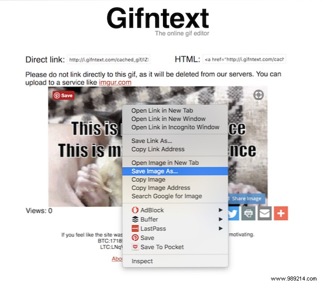 How to add animated text to GIFs