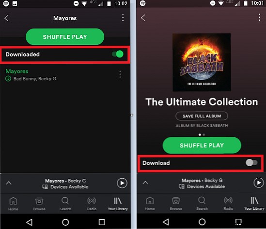 How to download songs from Spotify to play offline