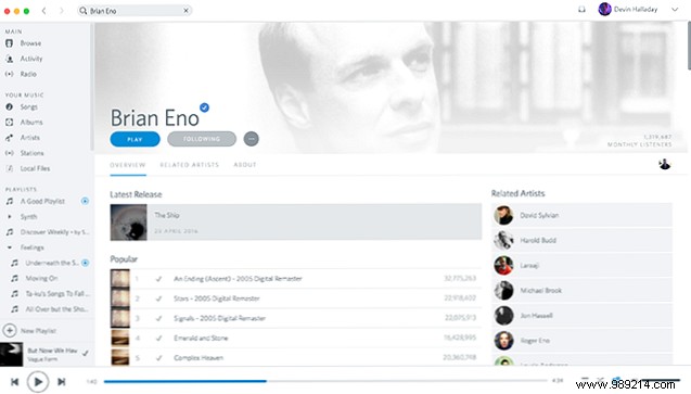 How to make Spotify look like Rdio on Mac