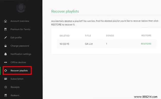 How to recover any accidentally deleted Spotify playlists