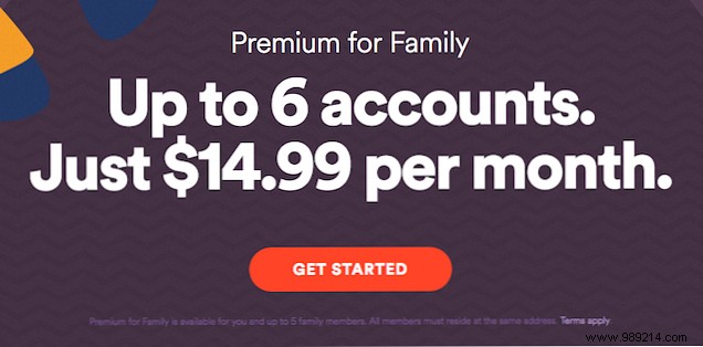 How to share Spotify with 5 family members for only $15