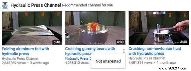 How to stop YouTube recommendations on channels and videos