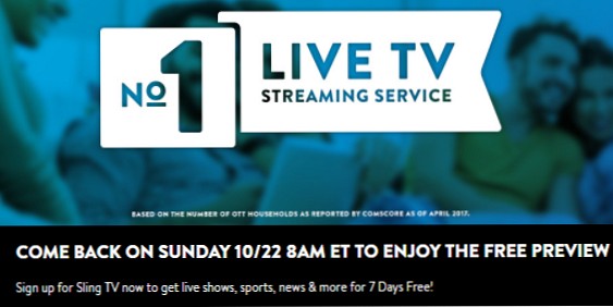 How to watch Sling TV for free this Sunday