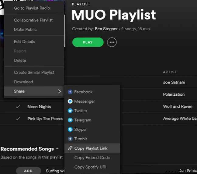 The easiest ways to share Spotify playlists