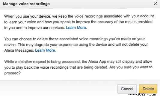 Deleting Your Amazon Echo Voice Data