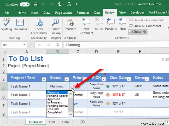 3 types of Excel lists to facilitate data entry