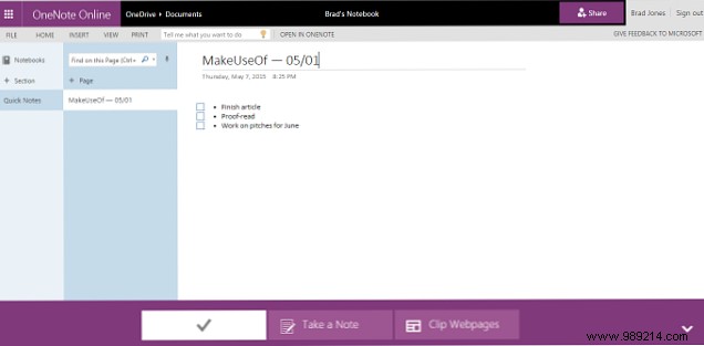 5 tips for using OneNote as your to-do list