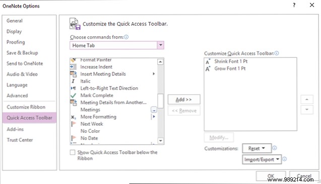 Increase OneNote productivity with the Quick Access Toolbar