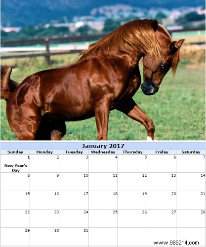 Create a printable calendar for the new year