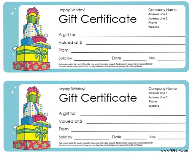 Get a free gift certificate template for Microsoft Office