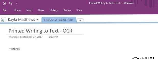 Free vs. Paid OCR Software Microsoft OneNote and Nuance OmniPage Compared