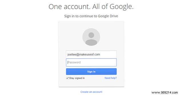 Sign in to Google Drive and share files easily