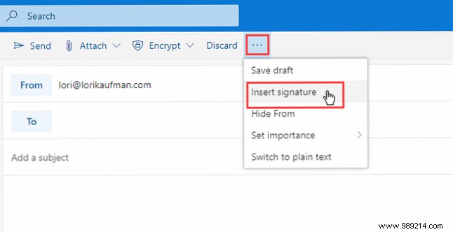 How to add an email signature in Microsoft Office 365