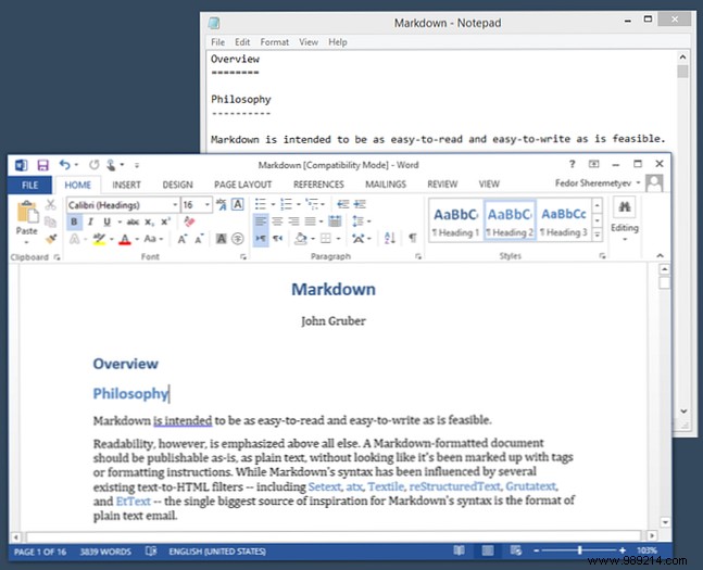 How Microsoft Word can be your favorite Markdown editor