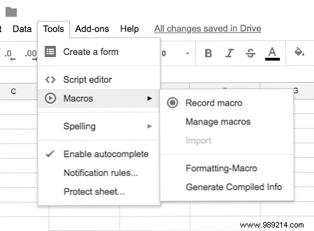 How to automate repetitive tasks in Google sheets with macros