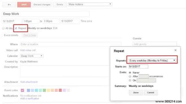 How to Block Time in Google Calendar for a Productive Workday 