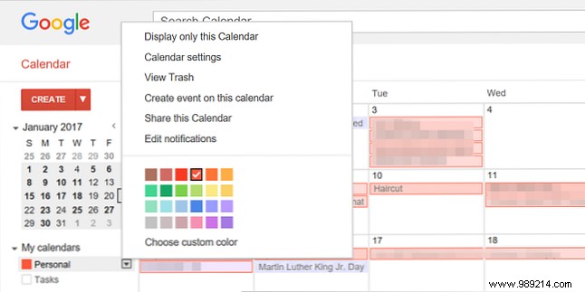 How to change default event color in Google calendar