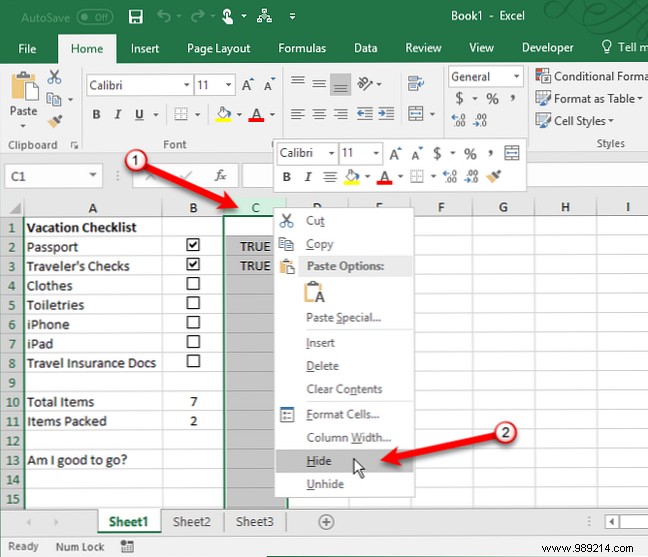 How to create a checklist in Excel