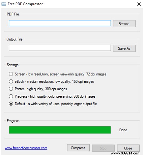 How to compress a PDF with free tools