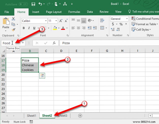 How to create a dropdown list in Excel