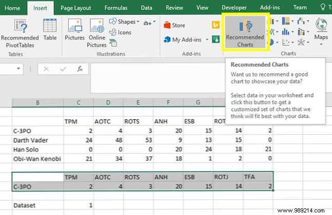 How to create interactive Excel charts with the INDEX formula