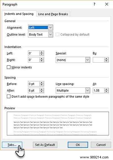 How to create empty lines in forms with Microsoft Word
