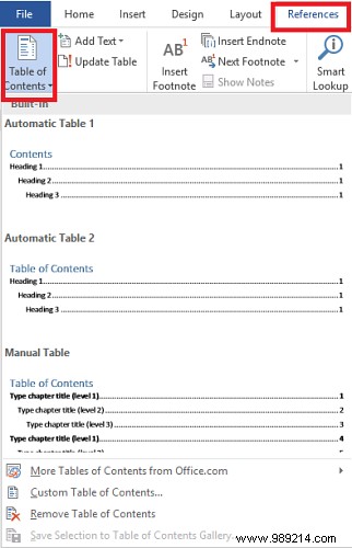 How to create a table of contents in Word and free templates