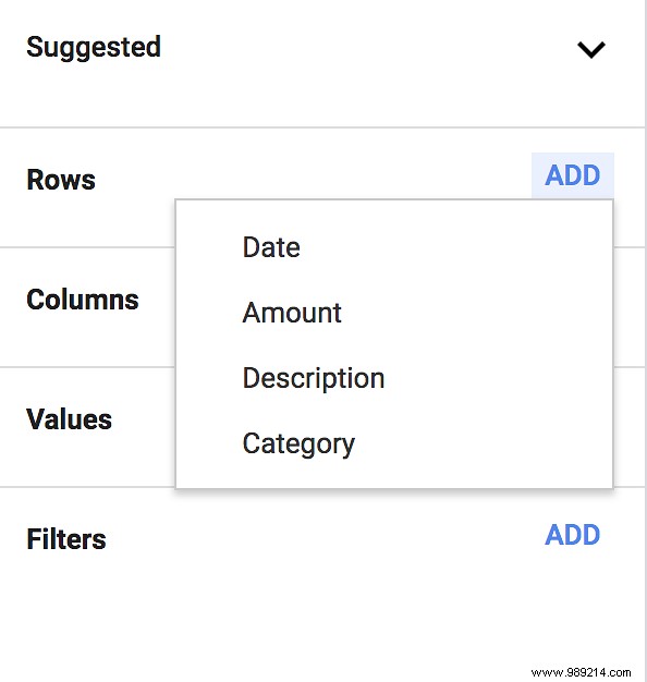 How to create pivot tables in Google Sheets
