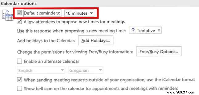 How to disable annoying Outlook calendar reminders