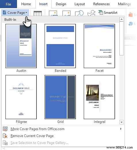 How to easily make an attractive cover page in Microsoft Word