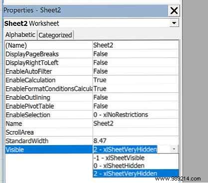 How to hide and show spreadsheets in Excel