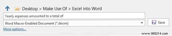 How to integrate Excel data into a Word document