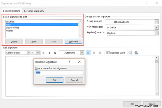 How to manage your email signature in Outlook