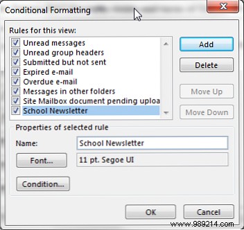 How to mark your Outlook inbox with conditional formatting