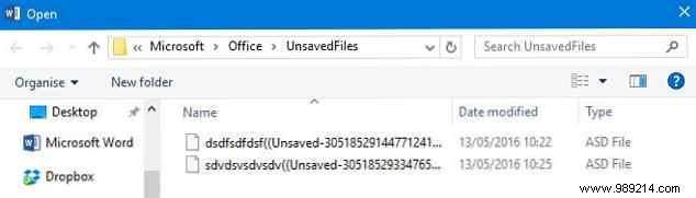 How to recover deleted Office files