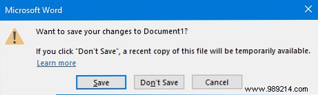 How to recover an unsaved Microsoft Word 2016 document in seconds